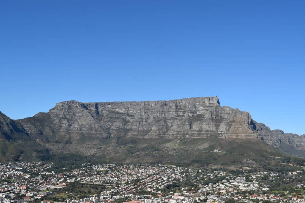 Famous mountain in South Africa - Table Mountain, South Africa