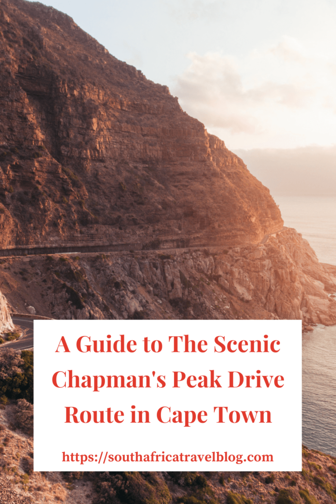 Chapmans Peak Drive Route in Cape Town